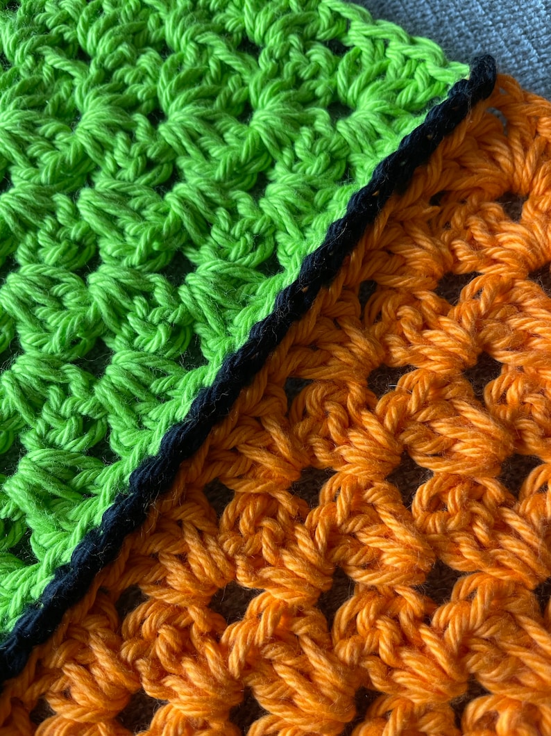 Halloween Afghan Pattern Granny Square Afghan Easy Crochet Etsy