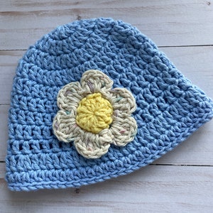 Light Blue Bucket Hat, Pink Crochet Baby Hat, Newborn Hat, Baby Hat, Bucket Hat,  Baby Bucket Hat, Baby Girl Hat, Summer Sun Hat