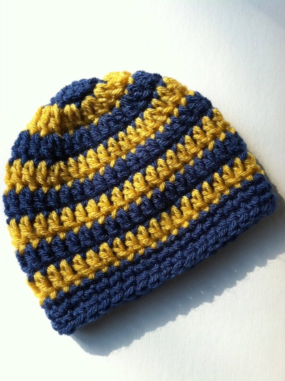 YELLOW STRIPED BEANIE, NEWBORN YELLOW STRIPED BEANIE, NEWBORN