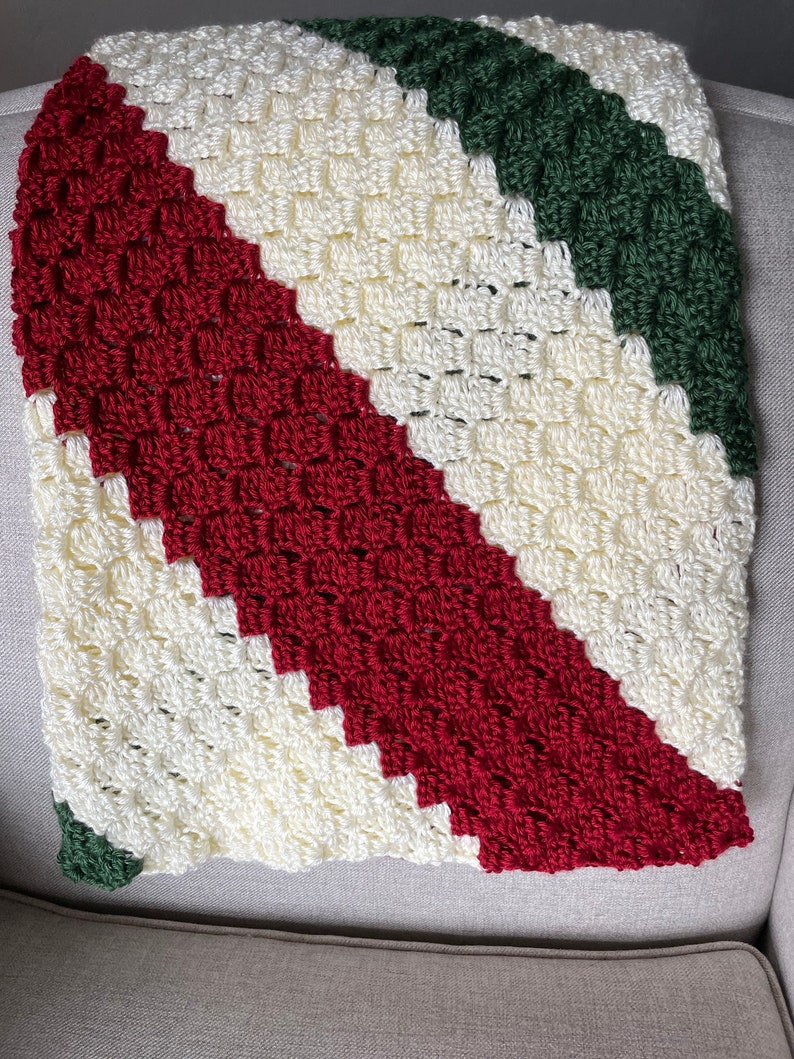 Christmas Afghan Pattern Crochet Afghan Easy Crochet Afghan Etsy