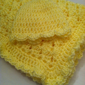 Yellow Baby Afghan, Yellow Baby Blanket,Baby Shower Gift for Baby, Yellow Baby Afghan, Newborn Girl Gift, Baby Afghan, Holiday Gift for Baby image 4