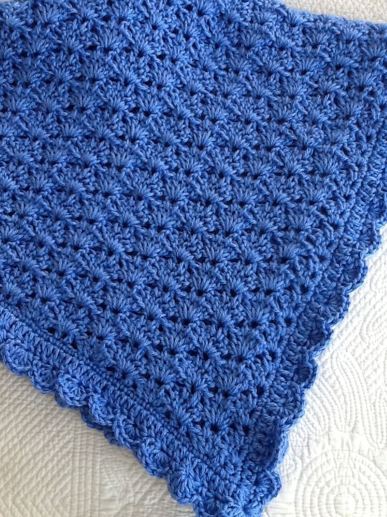 Blue Baby Afghan Blue Crochet Baby Afghan Crochet Baby Etsy