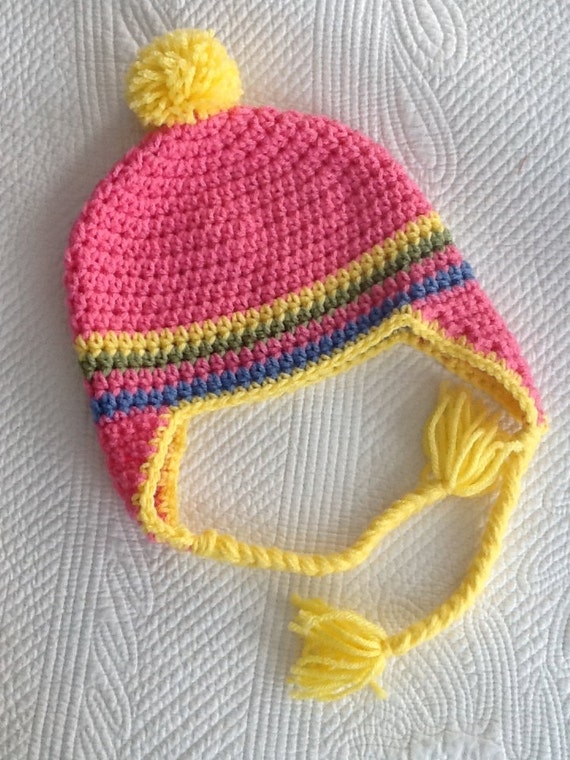 YELLOW STRIPED BEANIE, NEWBORN YELLOW STRIPED BEANIE, NEWBORN