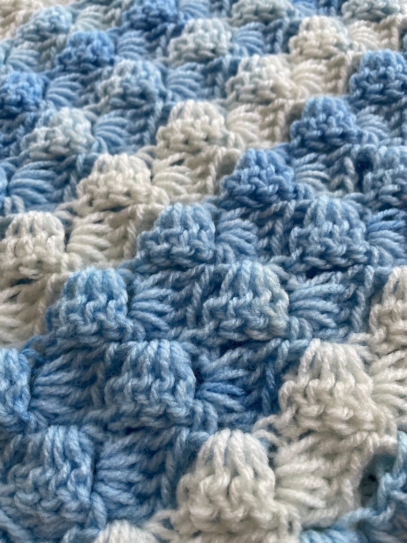 Crochet Baby Afghan Pattern, Baby Blanket Pattern, Blue Baby Afghan, Baby Afghan Pattern, Crochet Baby Afghan Pattern, Blanket Pattern image 4