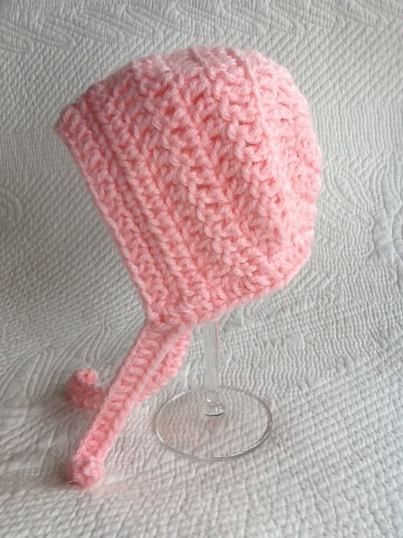 Easter Bonnet, Easter, Pink Easter Bonnet, Crochet Baby Bonnet