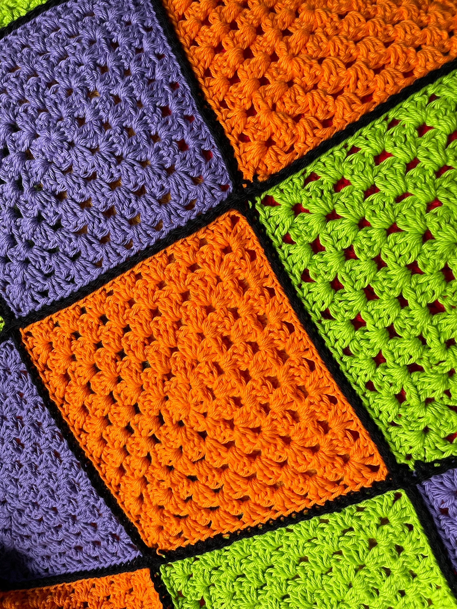 Halloween Afghan Pattern Granny Square Afghan Easy Crochet Etsy