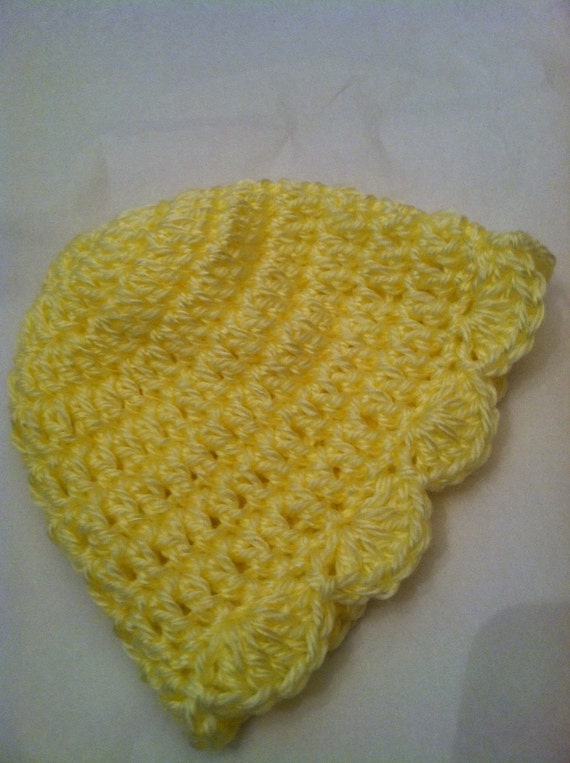 yellow newborn hat