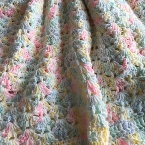 Crochet Baby Afghan Pattern, Baby Blanket Pattern, Baby Afghan Pattern, Easy Crochet Baby Afghan Pattern, Beginner Baby Blanket Pattern image 2