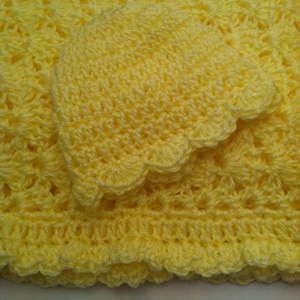 Yellow Baby Afghan, Yellow Baby Blanket,Baby Shower Gift for Baby, Yellow Baby Afghan, Newborn Girl Gift, Baby Afghan, Holiday Gift for Baby image 1