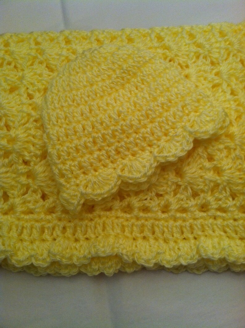 Yellow Baby Afghan, Yellow Baby Blanket,Baby Shower Gift for Baby, Yellow Baby Afghan, Newborn Girl Gift, Baby Afghan, Holiday Gift for Baby image 1