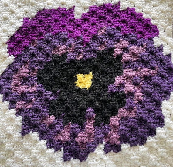 Pansy C2C Square Pansy Crochet Pattern Pansy C2C Afghan Etsy