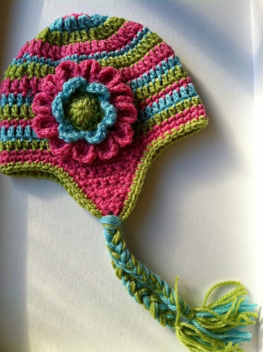 Crochet Pattern, Crochet Hat, Cutest Earflap Hat Ever, Instant Download ...