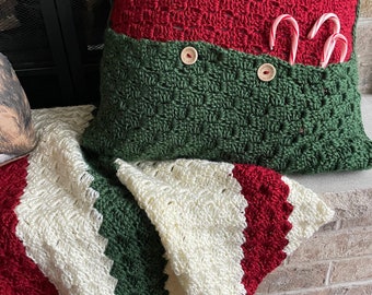 Christmas Pocket Pillow Pattern, Crochet Pocket Pillow, Easy Crochet Pillow Pattern, C2C Pillow Pattern, Crochet Pillow Pattern, C2C Pattern