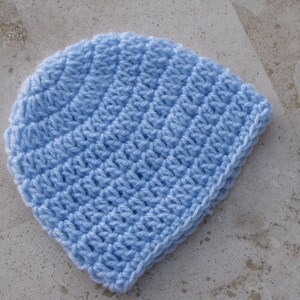 Newborn Beanie, Newborn Baby Boy Crochet, Beanie, Baby Blue Hat, Photo Prop, Newborn Boy Hat, Little Boy Hat, Baby Hat, Winter Hat, Baby Hat