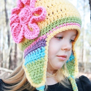 CRoChet PAtTerN, Crochet Hat Pattern, Crochet Earflap Hat Pattern, Child Hat Pattern, Pattern Crochet Hat, Crochet Child Hat Pattern image 2