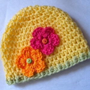 CRoChet PAtTerN, Crochet Baby Hat Pattern, Baby Hat Pattern, Crochet Baby Hat, Newborn Hat, May Flowers Crochet Hat Pattern