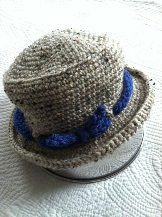 Crochet Baby Hat, Child Hat, Child Fishing Hat, Baby Boy Hat, Little Girl  Hat, Newborn Hat, Tweed Hat, Little Fisherman, Gray Tweed Baby Hat 