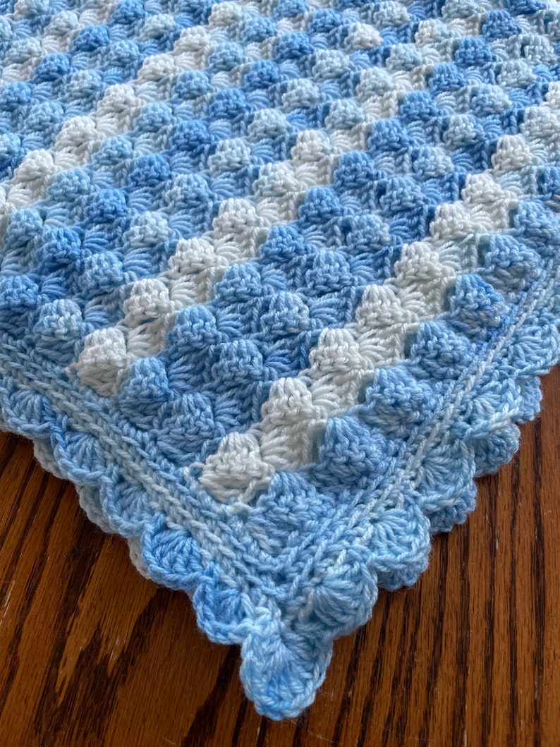 Crochet Baby Afghan Pattern, Baby Blanket Pattern, Blue Baby Afghan, Baby Afghan Pattern, Crochet Baby Afghan Pattern, Blanket Pattern image 6