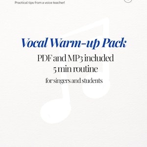 Vocaal warming-uppakket | Zangoefeningen pdf + audio | Stemtraining