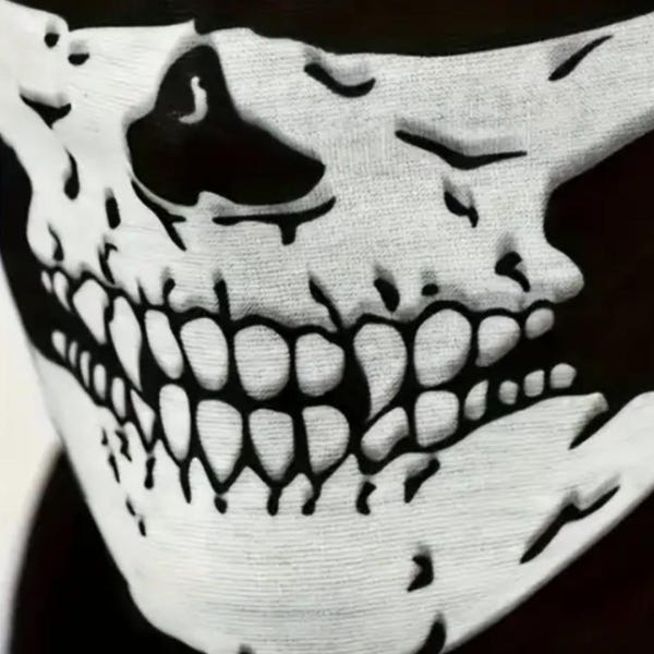 2-Pack Skull Print Neck Gaiter | Multifunctional Sports Bandana