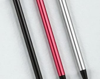 3-Pack Touch Screen Stylus Pens with 3 Travel Styluses, Dual Tip for iPad iPhone and Samsung, Red Black Silver