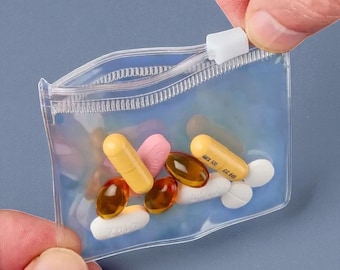 10-Pack Reusable Storage Pouches | Self-Sealing Zipper Organiser Bags