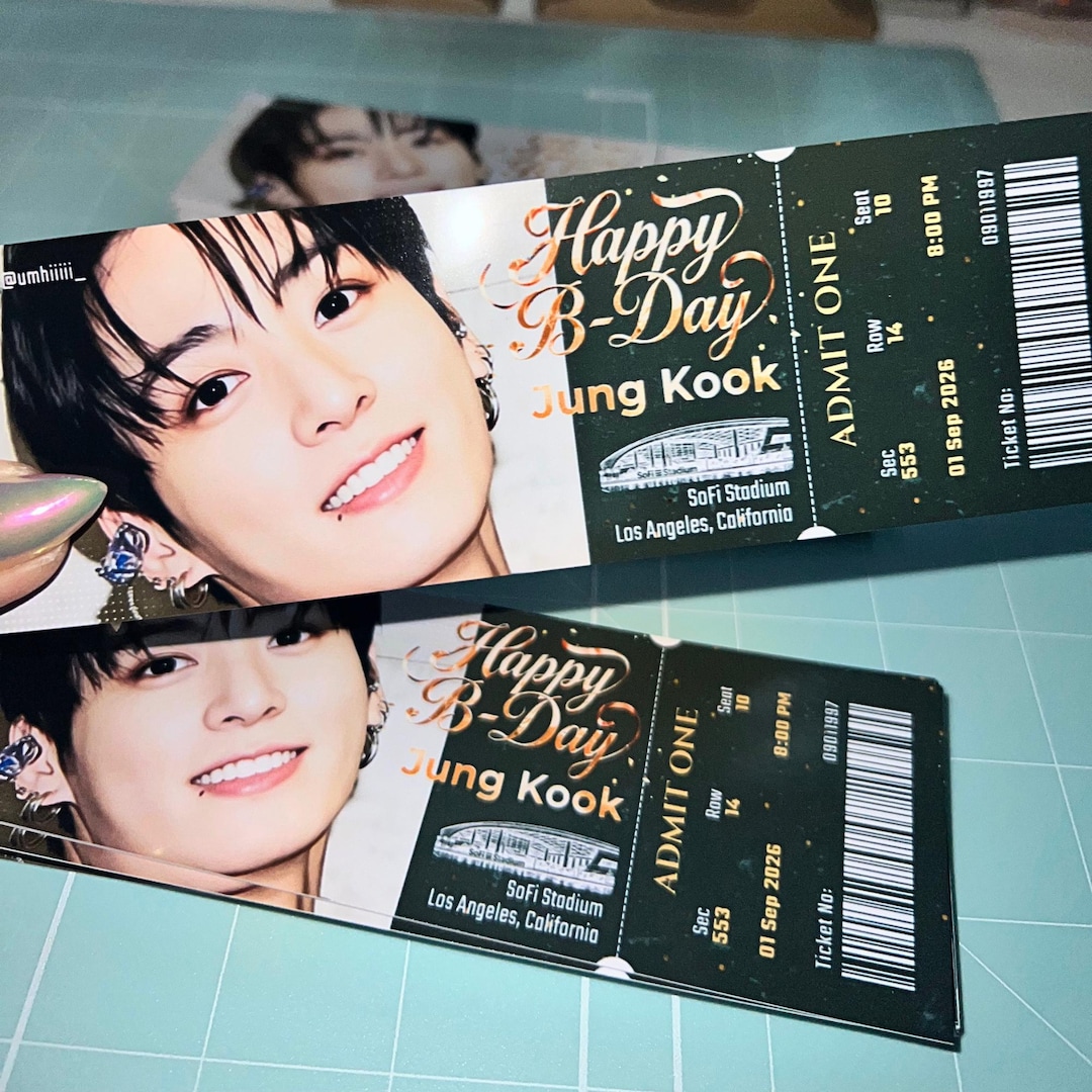 Custom Bulk Ticket Keepsake | Kpop Bulk Tickets | Kpop Concert Fan ...