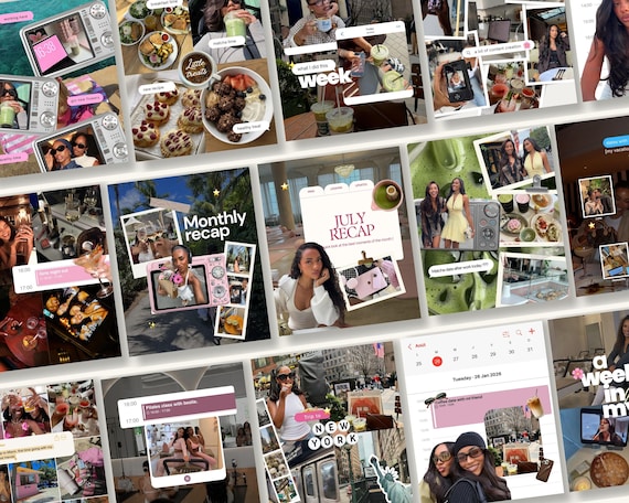 Trendy iOS Core Content Creator Instagram Carousel Post Templates Canva, UGC, Personal Brand Kit, SMM Viral, Melanin Templates, Femenine IG