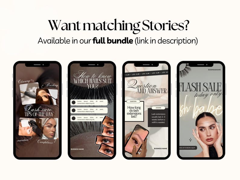 Lash Tech Instagram Post Templates, Modern Canva Bundle for Salons Lash Tech Instagram Template, Lashes Templates Posts, Lash Business Post image 7