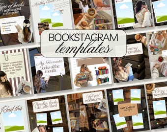 Bookstagram Canva Templates Book Marketing Canva Templates, Author Engagement Social Media Marketing, Romance Author Post | Book Branding