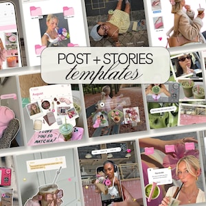 Pink Aesthetic Instagram Templates Scrapbook, Trendy Instagram Stories, Viral Content Creator Feed, iOS Core, Digital Marketing Posts, UCG
