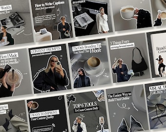 Modern Aesthetic Instagram Templates, Social Media Agency Kit, IG Carousel Posts, Coaching Instagram Templates, Storytelling Posts,SMM Viral