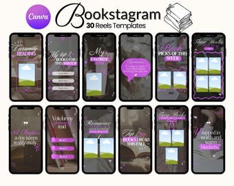 35 Bookstagram Reels, Aesthetic Book Reels for Authors Book Lover Book Influencer Content Creator, Cozy book tiktok reels, Book marketing