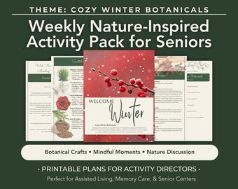 Senior Nature Activity Pack | Easy Activities for Seniors | Activity Director PDF | Scents & Spa | Printable Worksheets