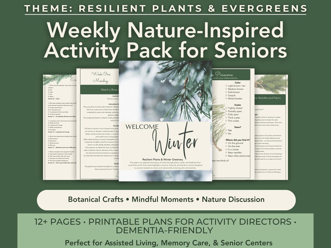Senior Nature Activity Pack | Easy Activities for Seniors | Activity ...