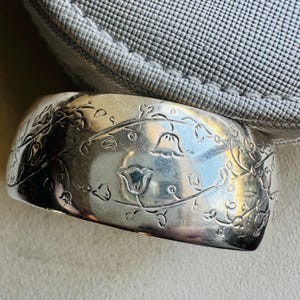 ヴィンテージ S Kirk & Son シルバー ワイド バングル ヴィンテージ S