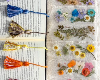 Pressed flower acrylic bookmark