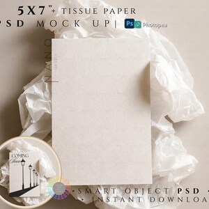 Mockup di invito di nozze 5x7 su carta velina con sfondo modificabile, elegante e raffinato, mockup minimalista in formato PSD e JPG con oggetto intelligente.