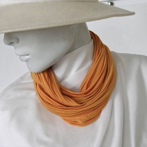 Loop Tube Silk Jersey handdyed apricot