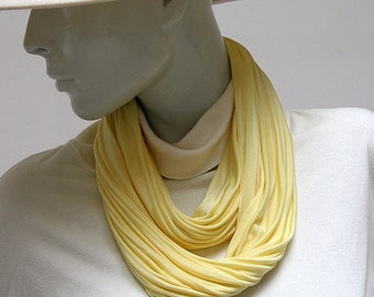 Loop Tube Silk Jersey handdyed light yellow