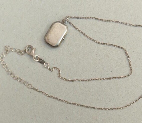 Vintage Sterling Silver Octagonal Rectangle Locke… - image 9