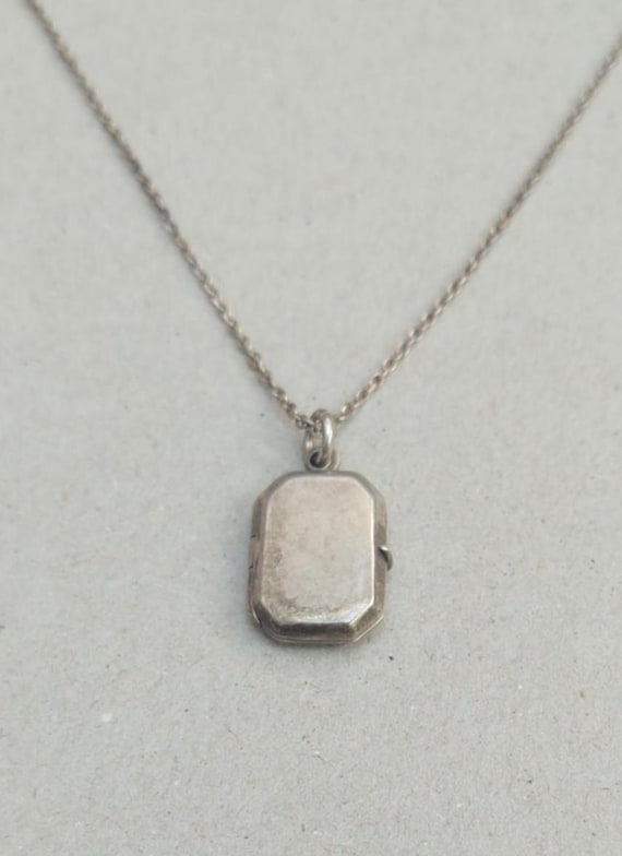 Vintage Sterling Silver Octagonal Rectangle Locke… - image 15
