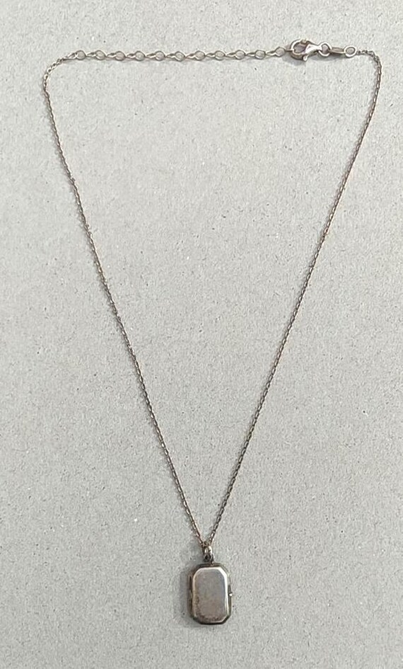 Vintage Sterling Silver Octagonal Rectangle Locke… - image 7