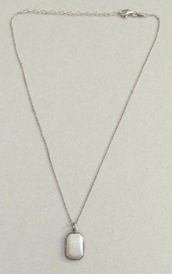 Vintage Sterling Silver Octagonal Rectangle Locke… - image 16