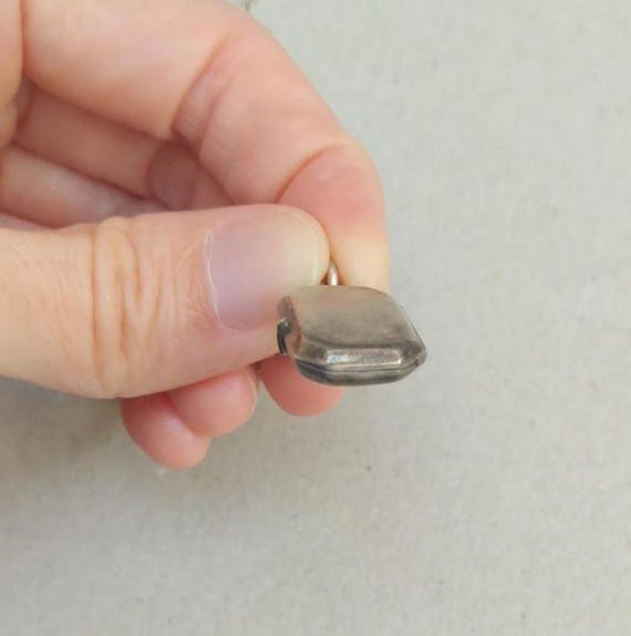 Vintage Sterling Silver Octagonal Rectangle Locke… - image 12