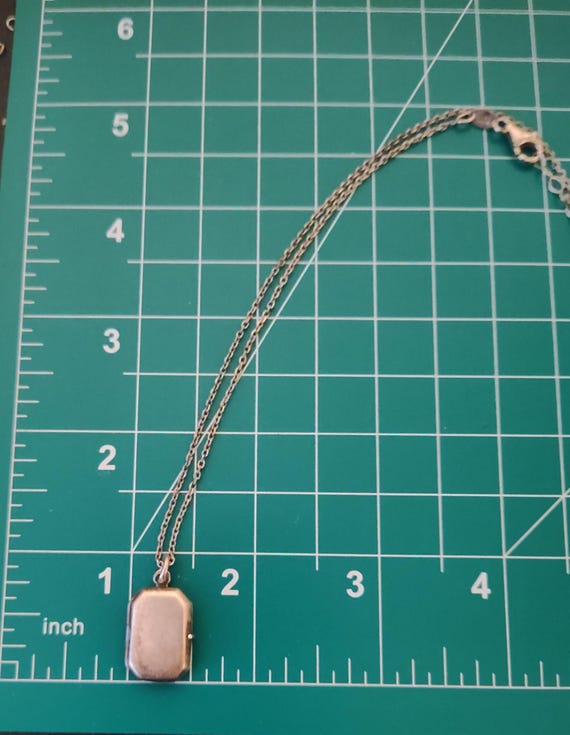 Vintage Sterling Silver Octagonal Rectangle Locke… - image 19