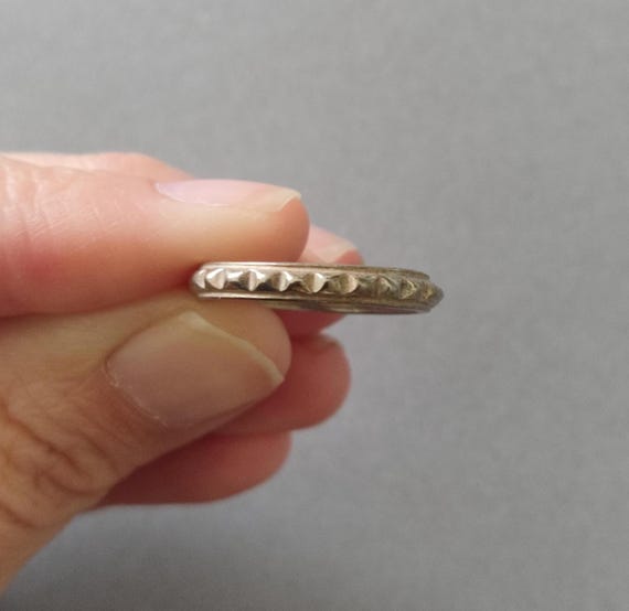 Vintage Sterling Silver Pyramids Stackable Ring S… - image 3