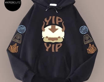 Sudadera con capucha de Anime Yip Yip Apa / Sudadera con capucha de Bison Airbender / Sudadera con capucha de Anime unisex para hombres y mujeres / Regalo acogedor para fanáticos de A.v.at.ar