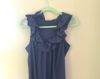 Ruffle Neck Crepe Tunic