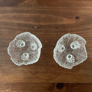 Crystal Leaf Motif Salt Pinch Bowls
